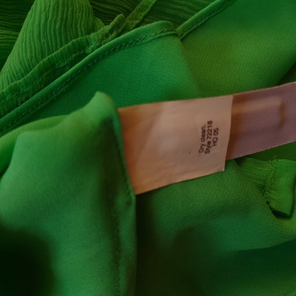 Vintage Y2K J Crew 100% Silk Tank Top Bright Green Colorful Camisole Size Small - Picture 14 of 14